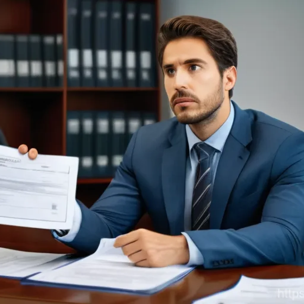 노무사 업무 사례 모음 - A distressed employee, appearing defeated and holding a termination letter, sits across a table from...