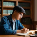 노무사 시험의 합격자 평균 점수 - **Image Prompt 1: The Diligent Candidate's Study.**
    A bright and organized study room at dusk, w...